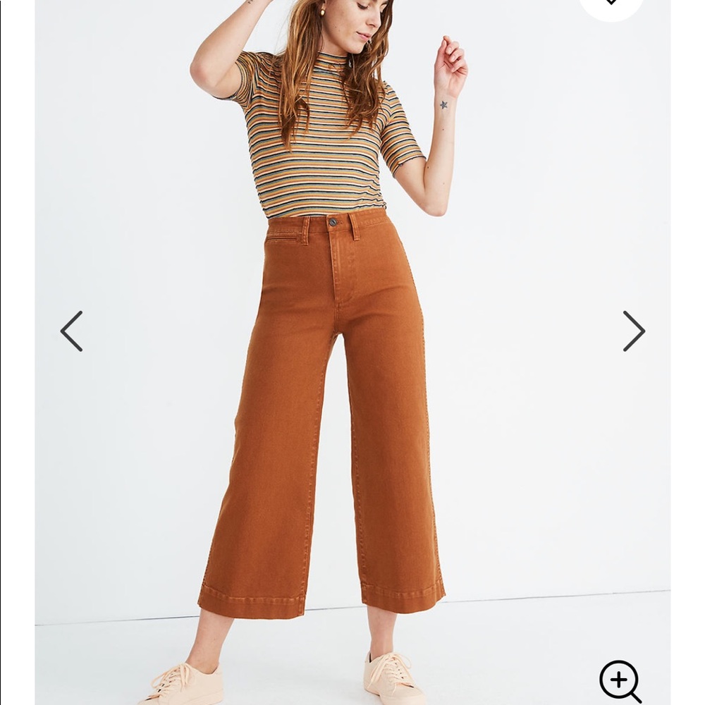 Emma Wide Leg Crop in Warm Coffee